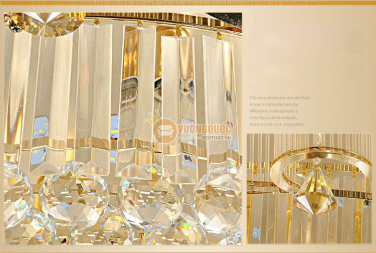 Đèn ốp trần pha lê cao cấp kiểu dáng sang trọng CM206-15